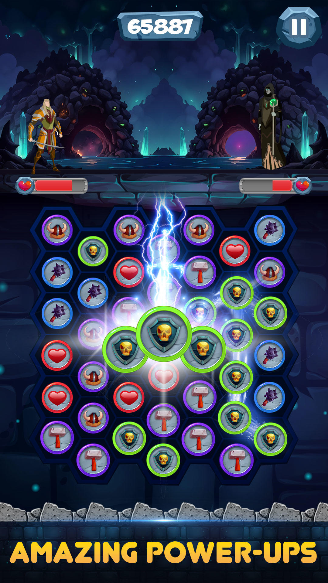 Legends of Gem Match Combat 게임 스크린샷