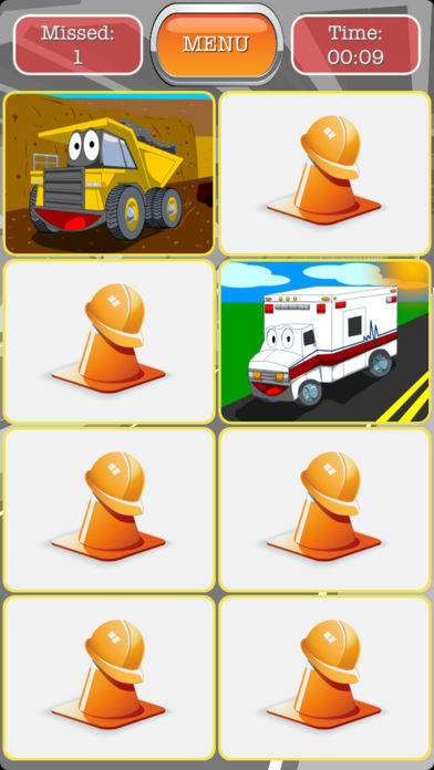 Trucks Matching - Match Game Fun For Truck and Tractor Loving Kids Game Screenshot