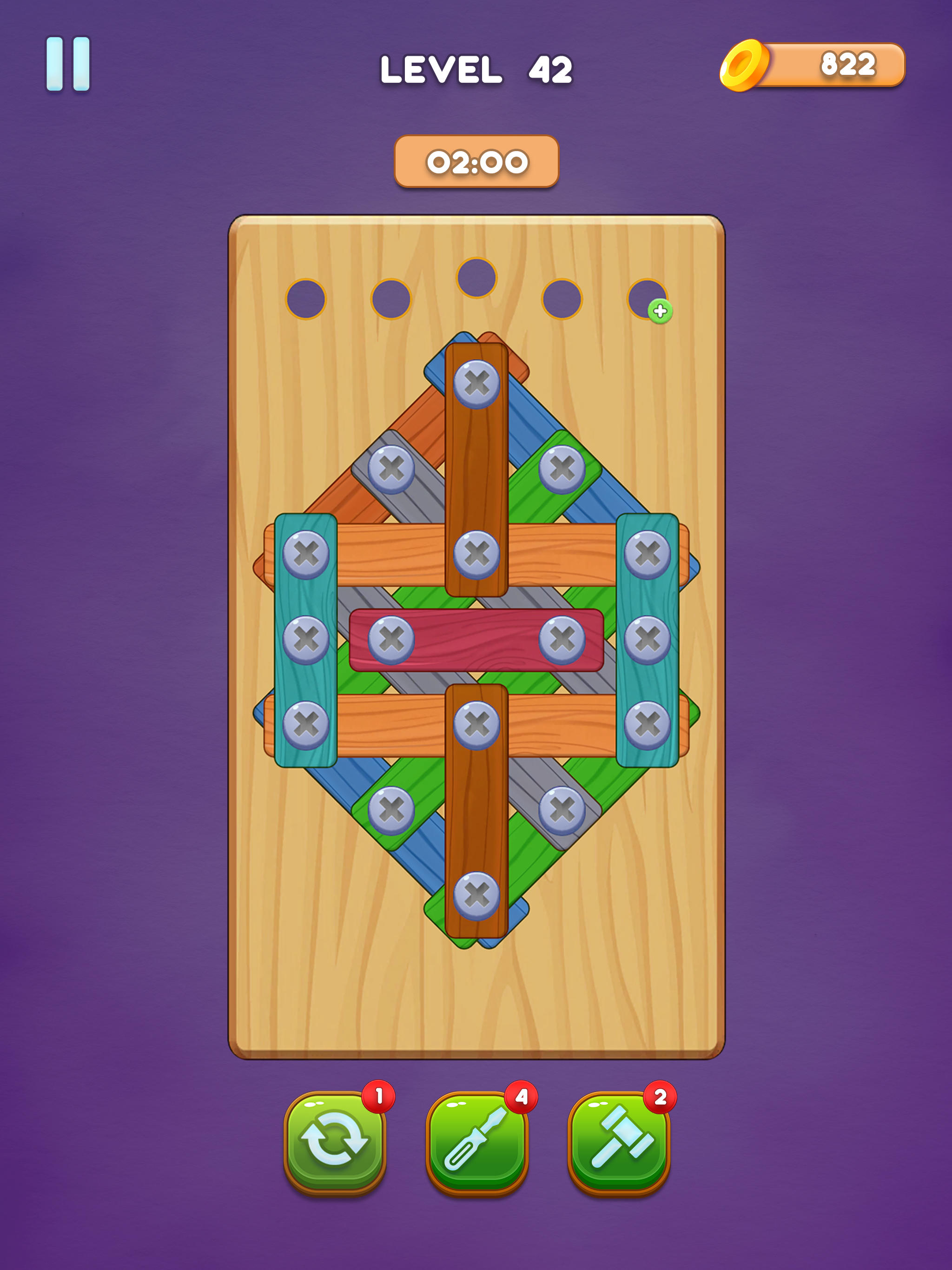 Unscrew Wood Puzzle: Screw Jam Game Screenshot