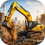 Icon of Excavator Construction 3d Sim
