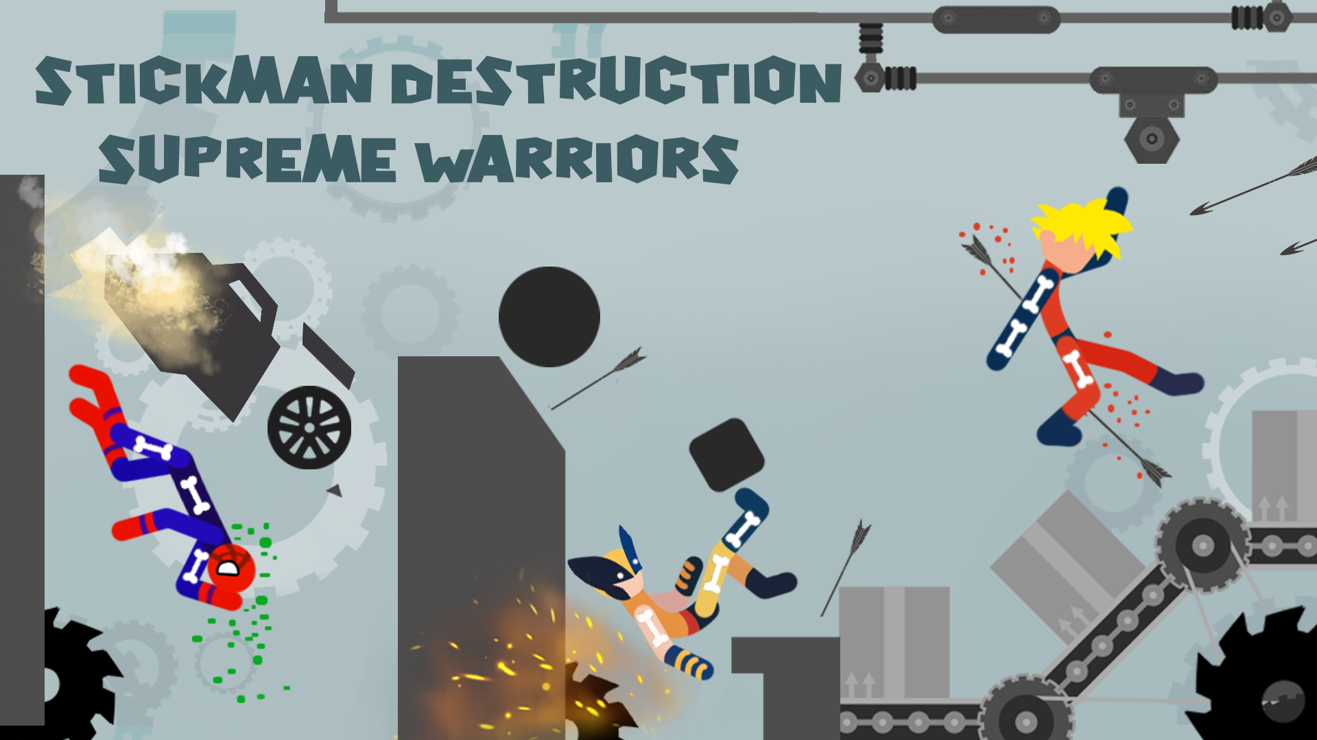 Screenshot 1 of Stickman Destruction - Supreme Warriors Ragdoll 1.0