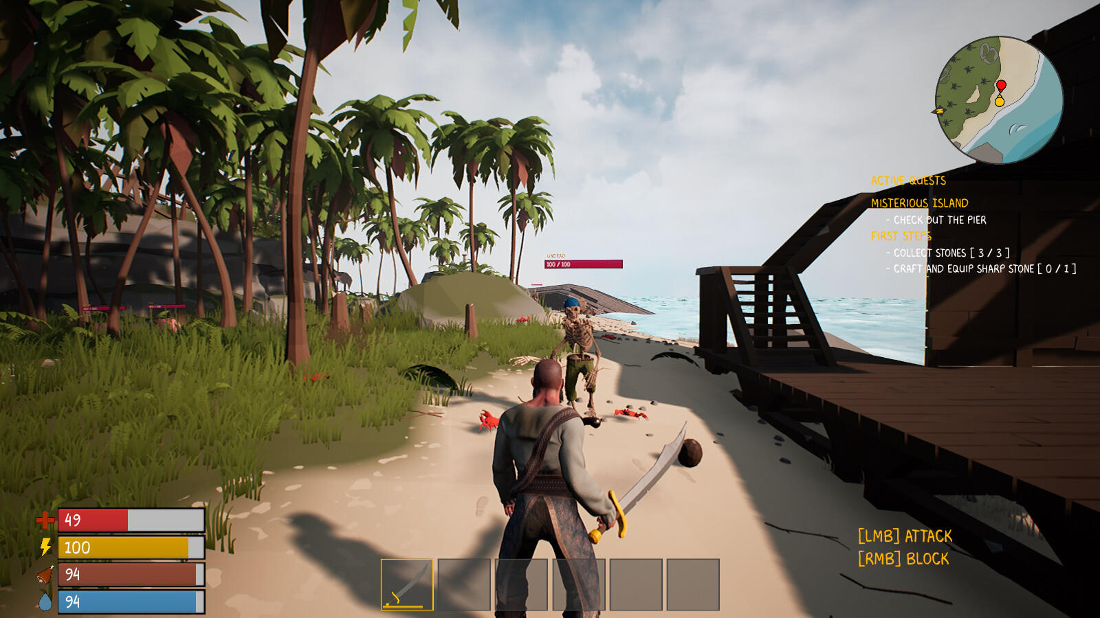 Screenshot of Survival on a deserted island