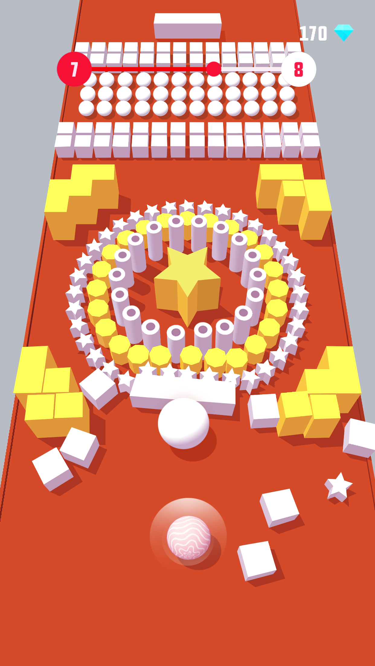 Color Push - Protect the ball 3D! Game Screenshot