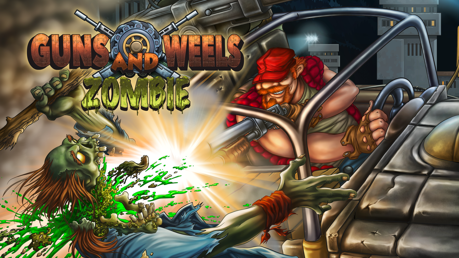 Guns And Wheels Zombie Game Screenshot