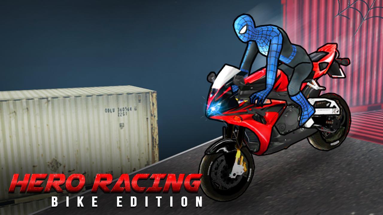 Cuplikan Layar Game Spider Hero Racing : Bike Edition