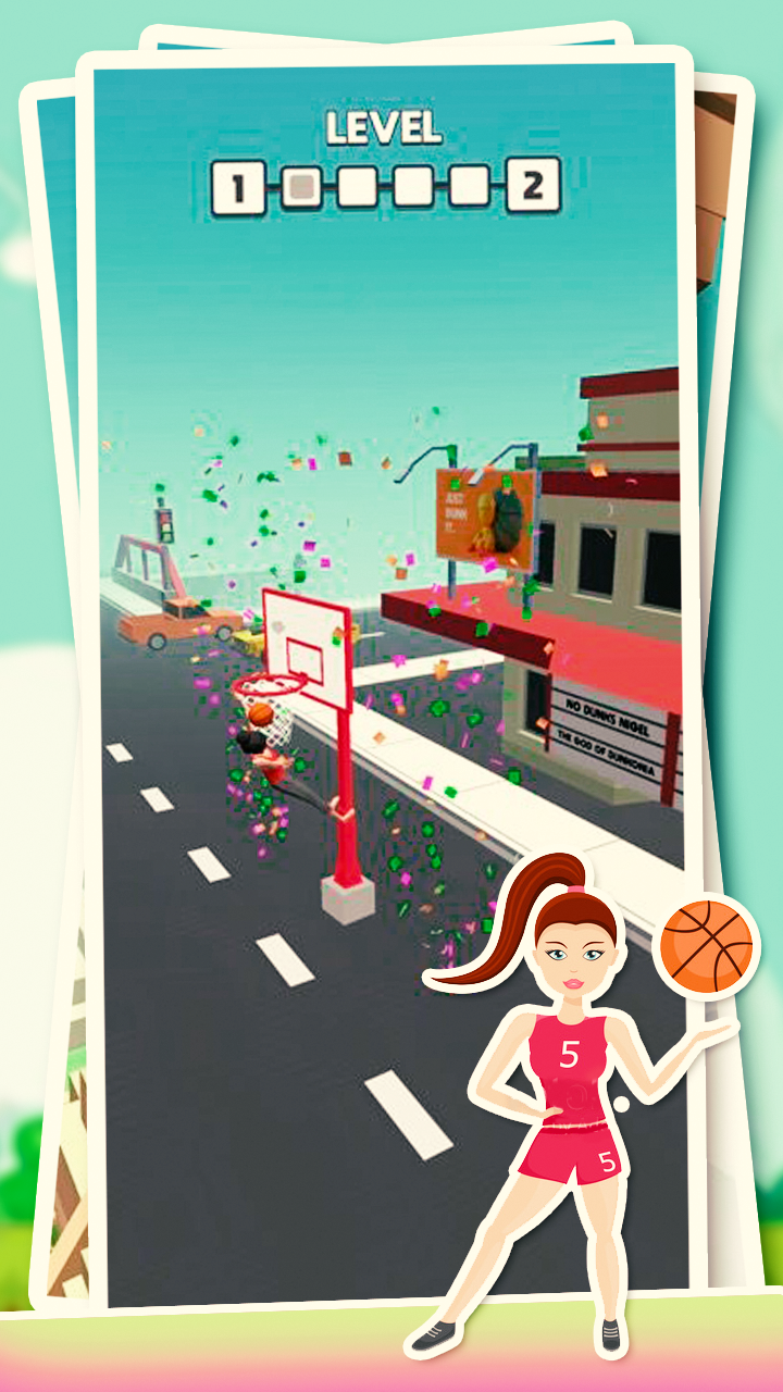 Flip basketball Dunk 게임 스크린 샷