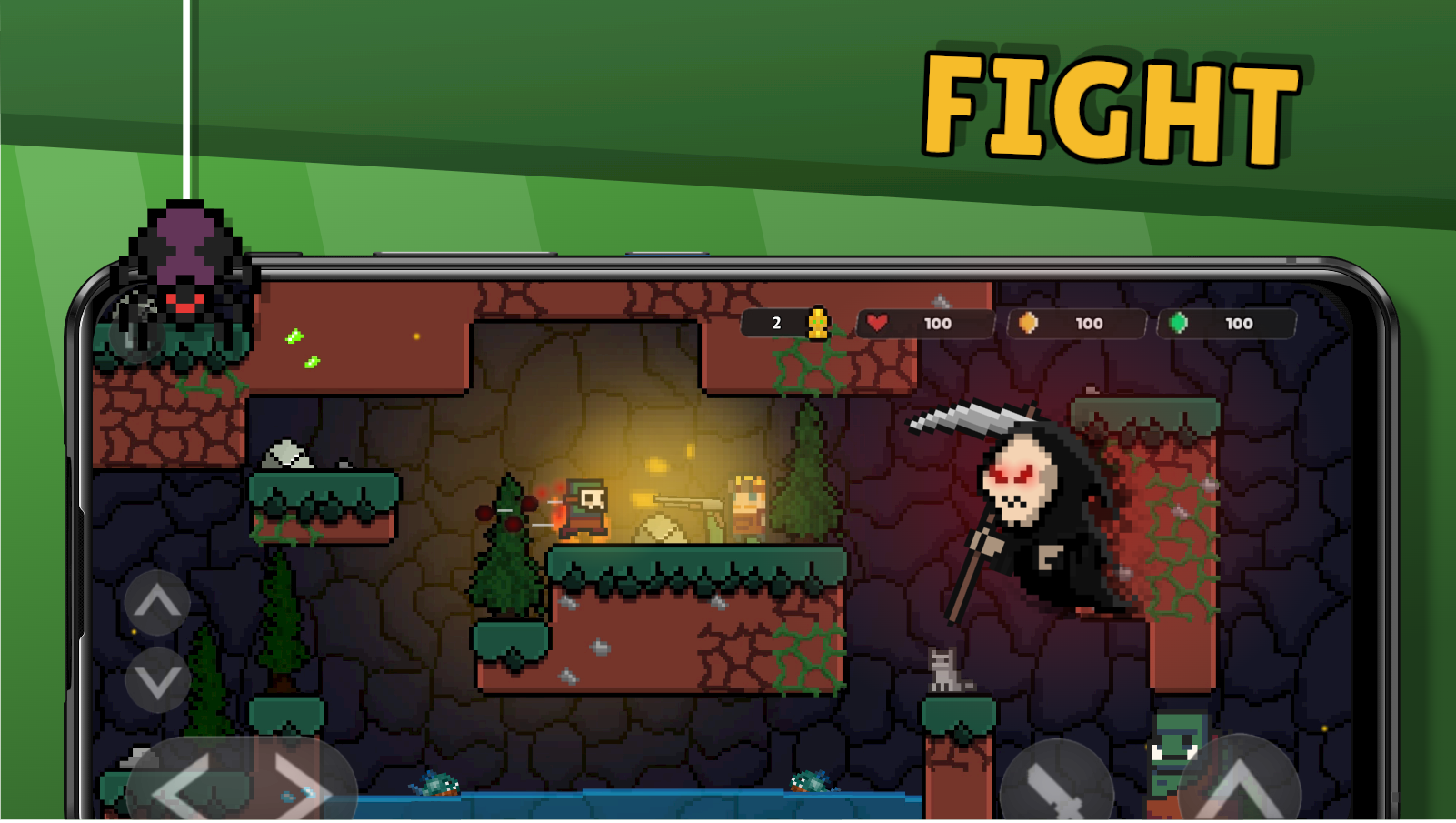 Screenshot 1 of Pixel Caves - Chiến đấu & Khám phá 0.33