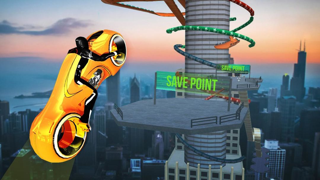Mega Ramp - Tron Bike Extreme Stunts screenshot game