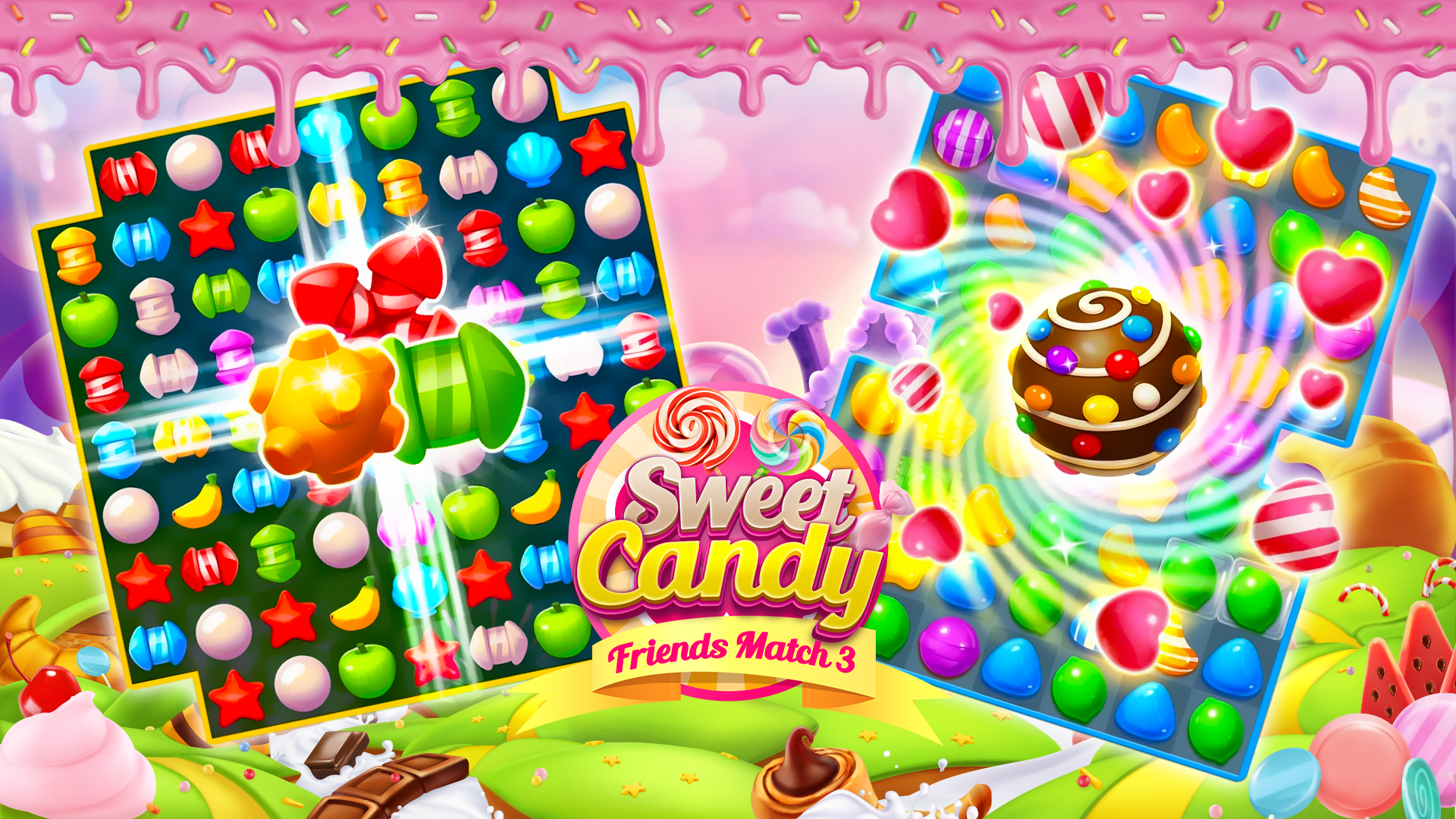 Sweet Candy Friends Match 3 android iOS apk download for free-TapTap