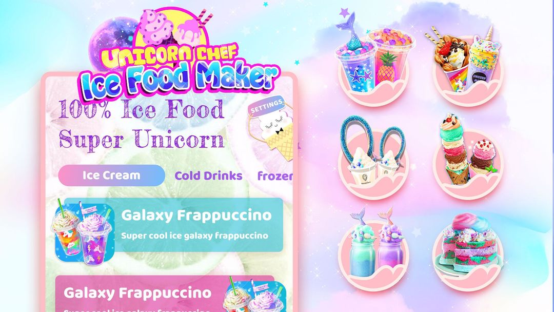 Screenshot of Unicorn Chef Ice Cooking Games