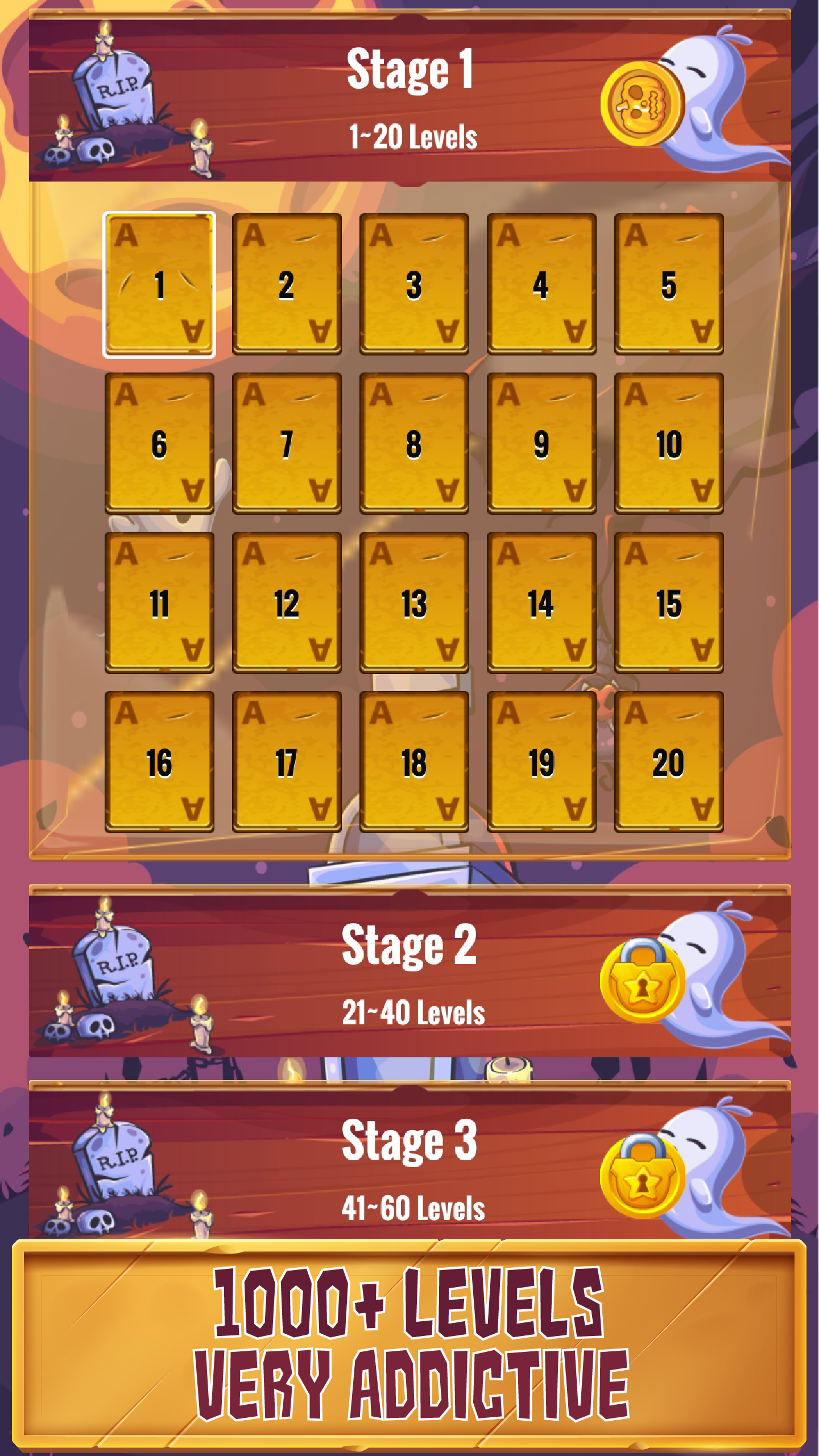 Ghost Monster - Match 3 Games Game Screenshot