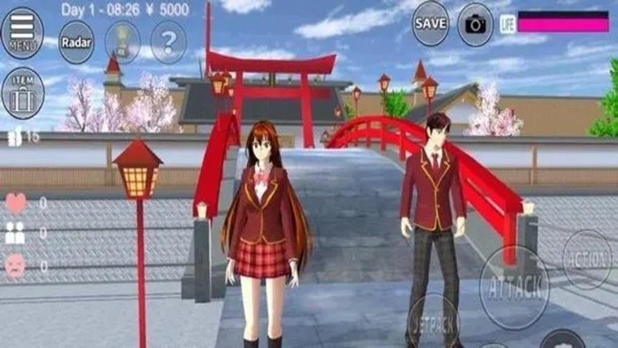 Sakura School Simulator 게임 스크린샷