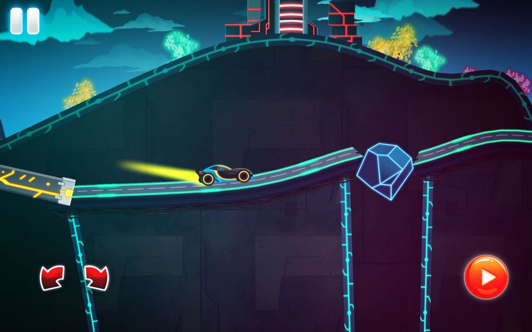 Screenshot of Car Games: Neon Rider Drives Sport Cars