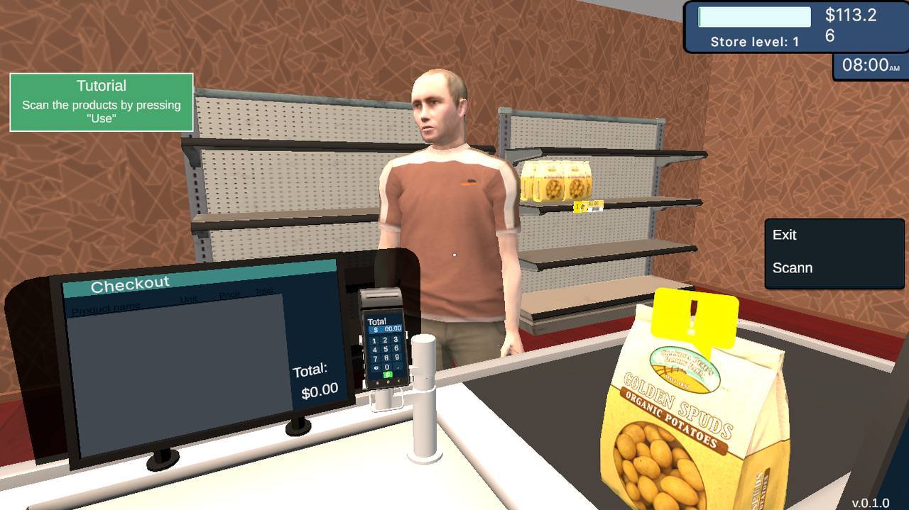 Supermarket Saler Simulator Game Screenshot