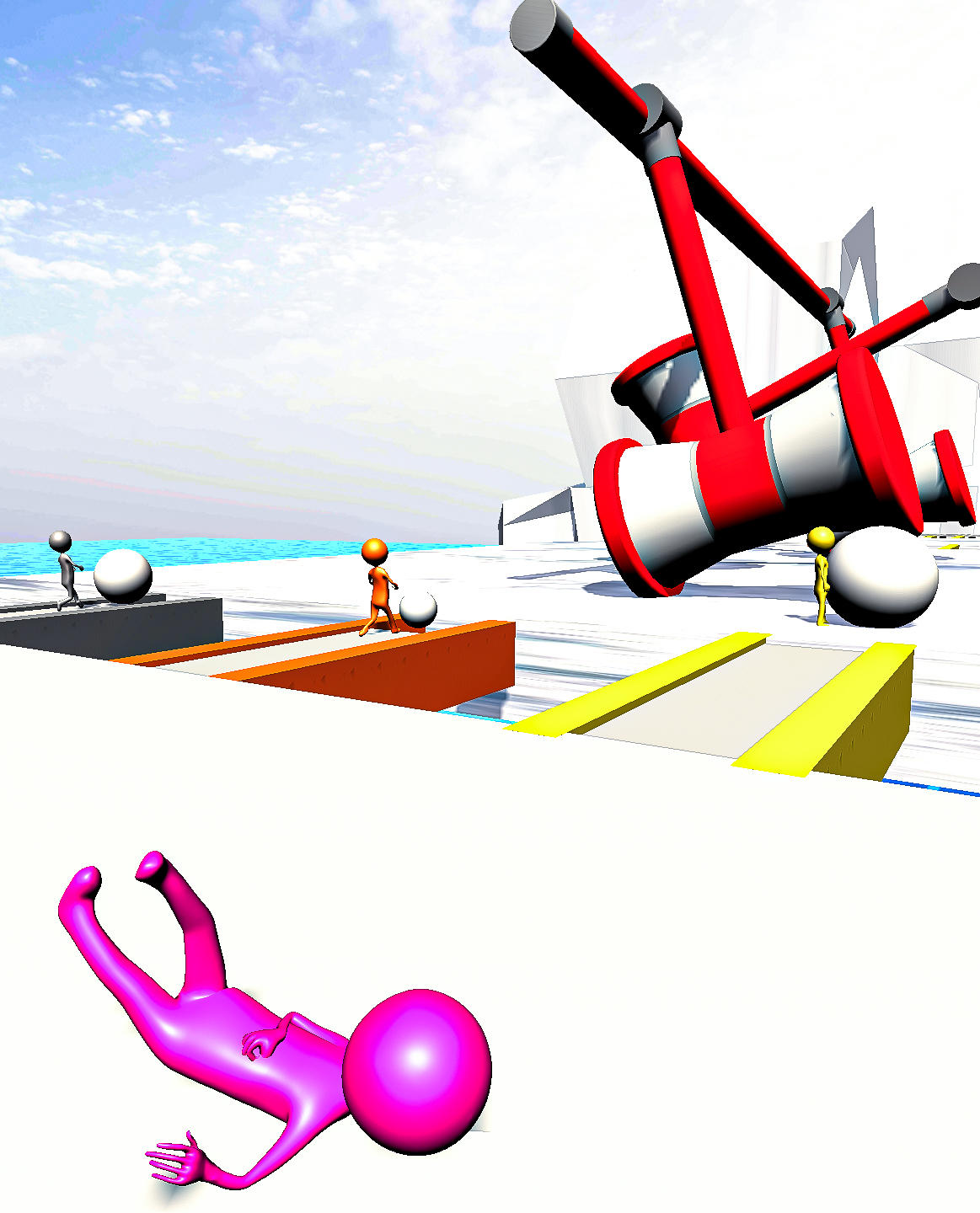 Snowman Run: Snow Race Games Game Screenshot