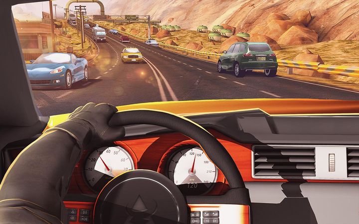 Screenshot 1 of Traffic Xtreme 3D: 빠른 자동차 경주 및 고속도로 속도 1.02