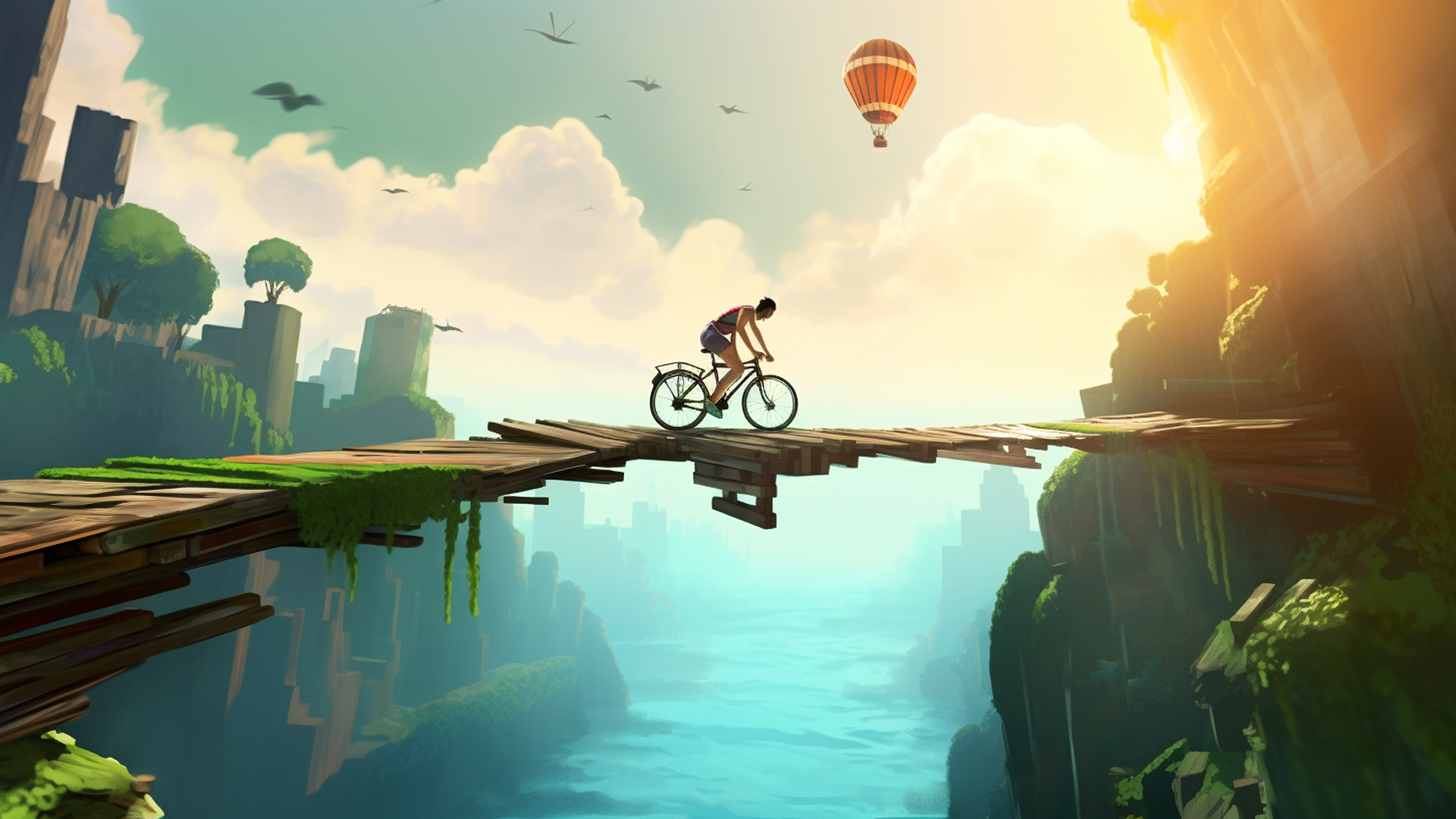 Captura de Tela do Jogo BMX bike xtreme sky surfer