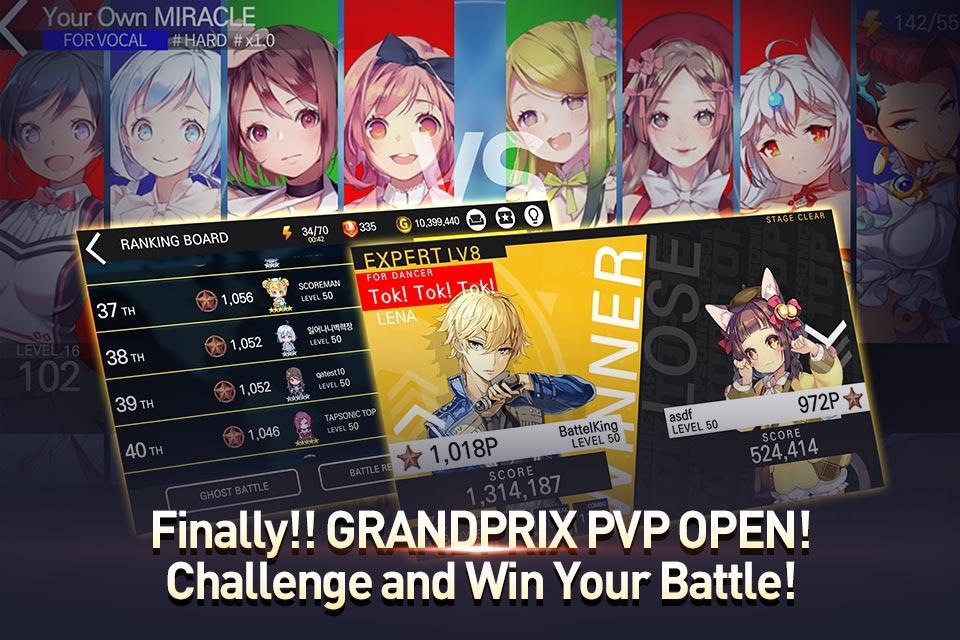 TAPSONIC TOP -Music Grand prix ภาพหน้าจอเกม