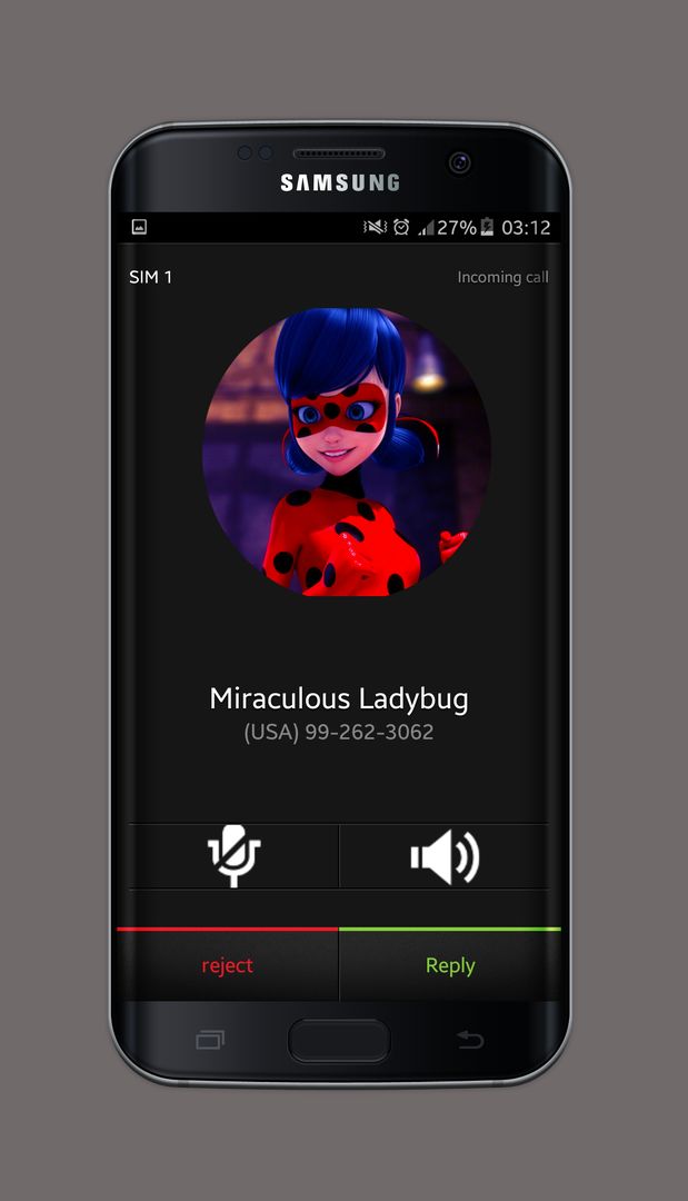 Fake Call Miraculous Ladybug 게임 스크린 샷