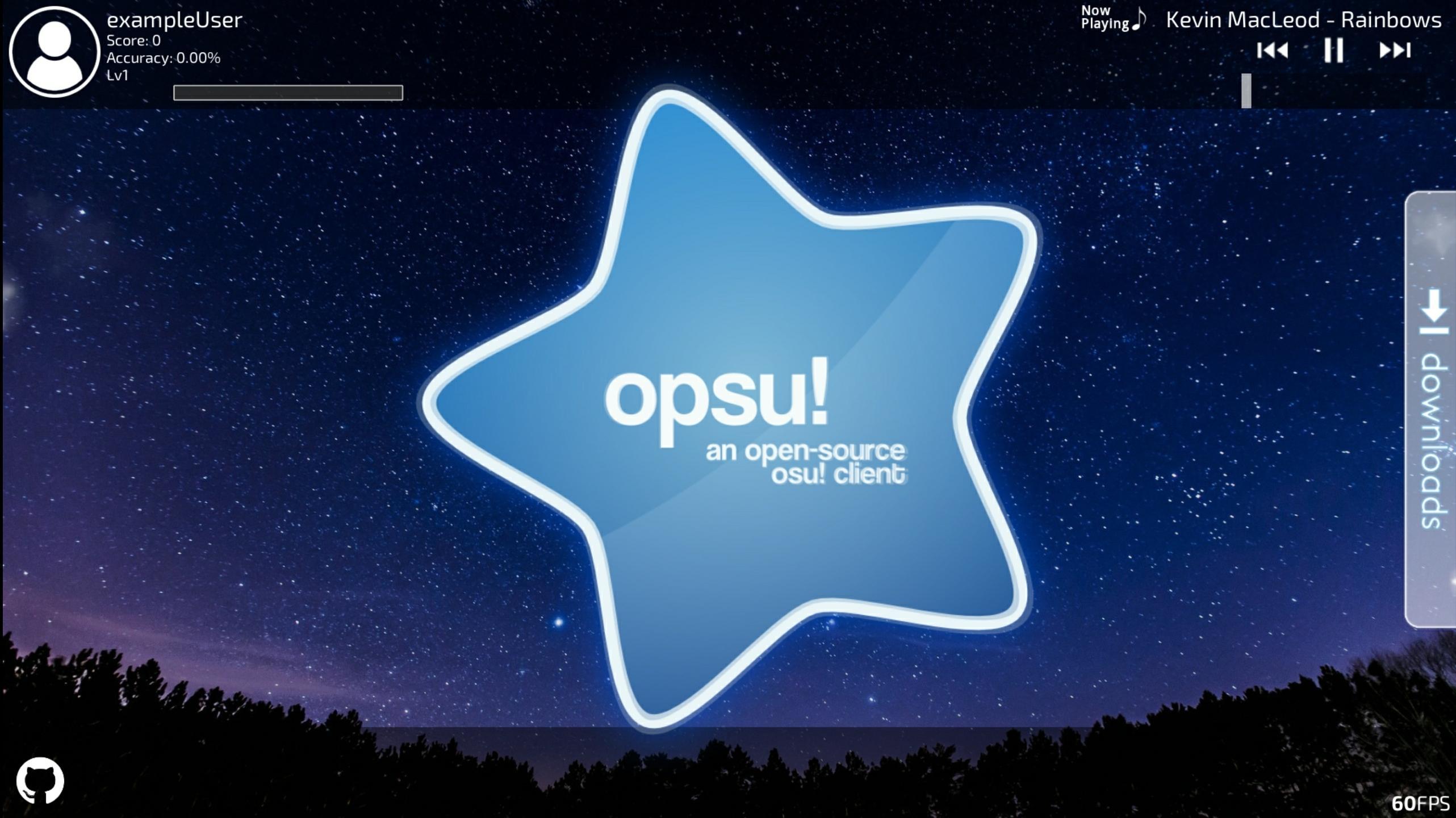 Opsu!(Beatmap player for Android)のキャプチャ