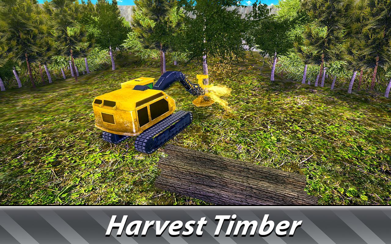 Logging Harvester Truck Game Screenshot
