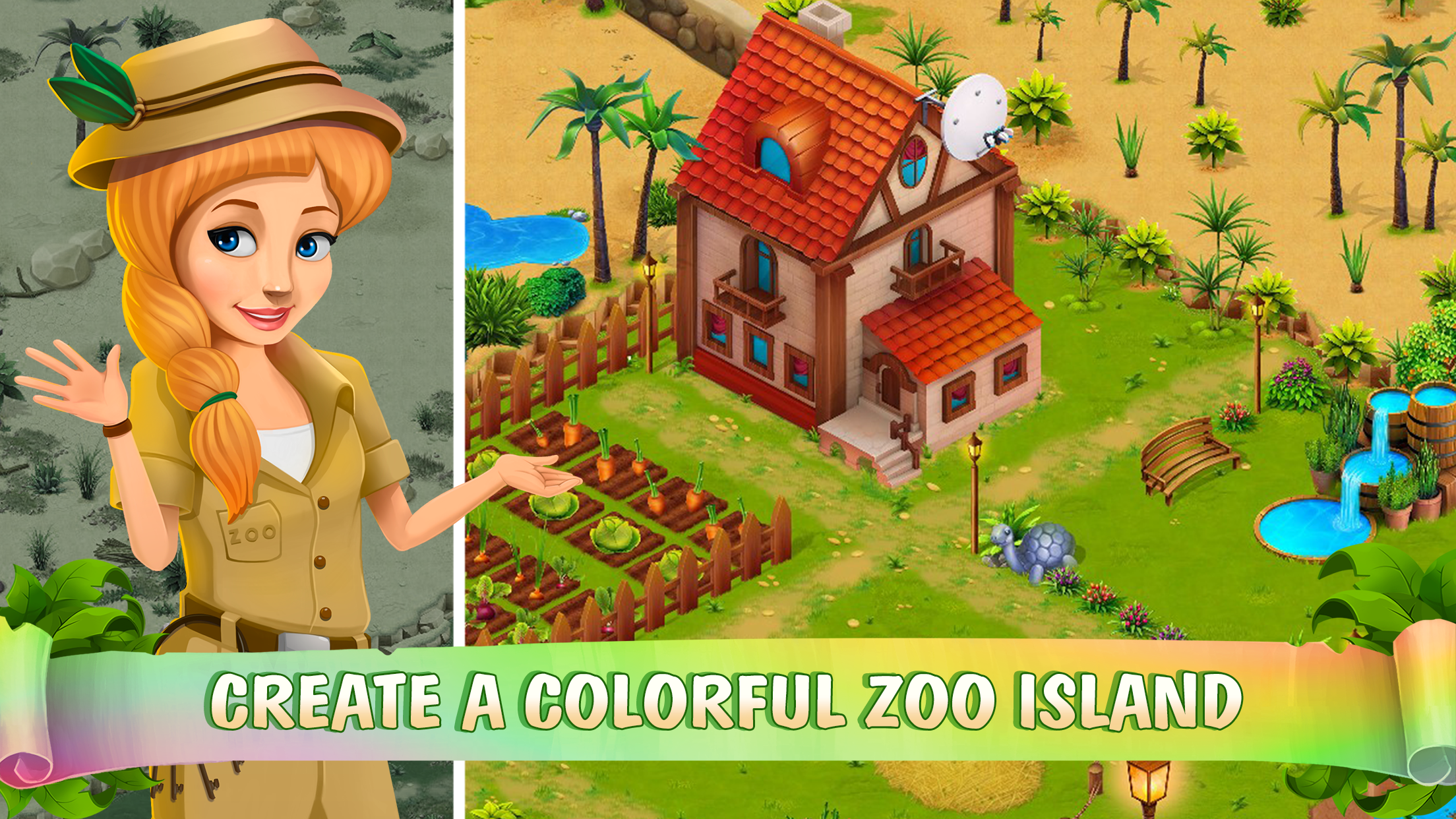 Zoo Island: Exotic Garden Game Screenshot