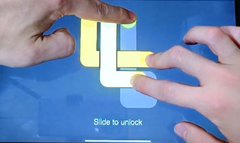 Screenshot of Slide to unlock