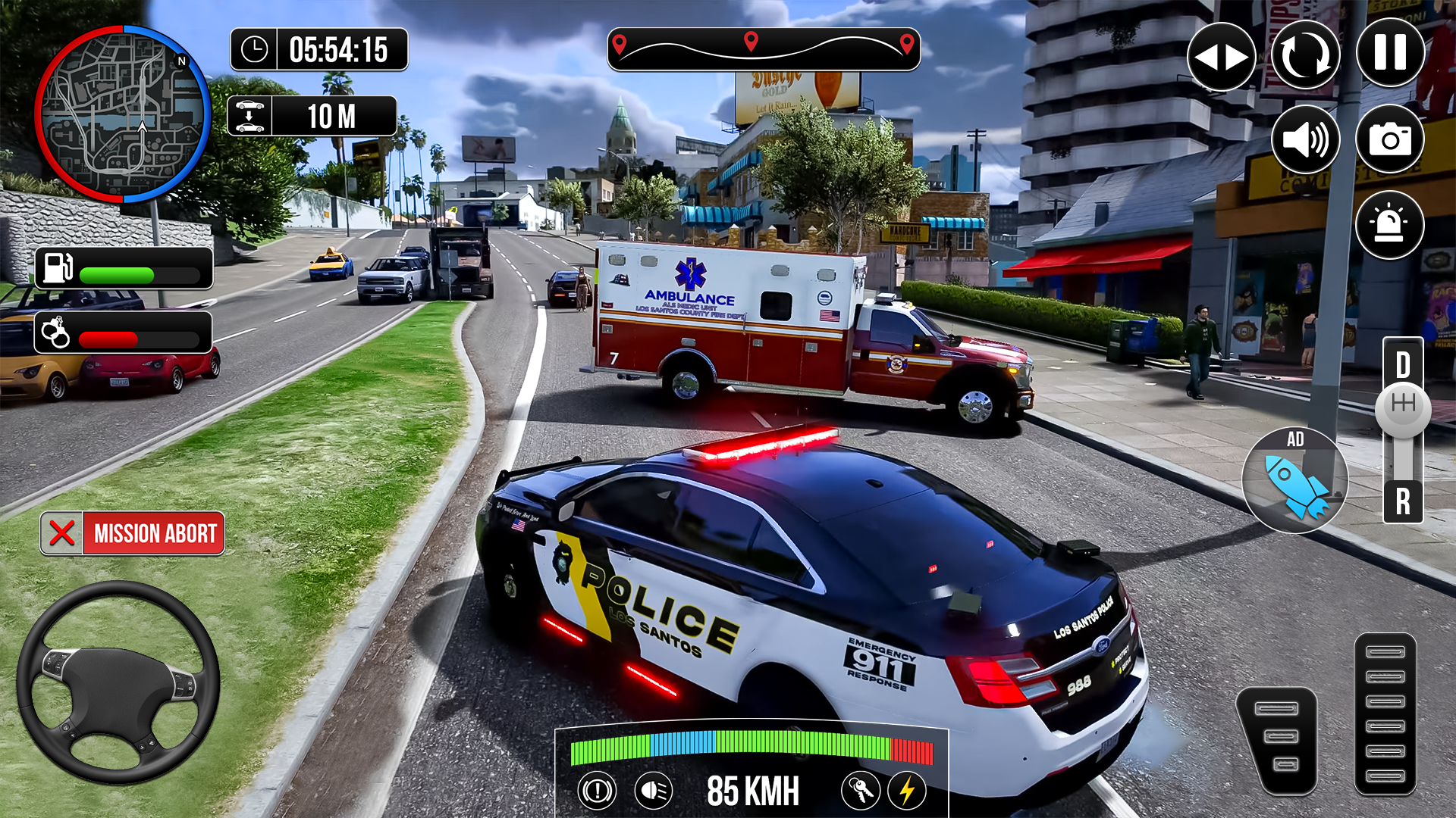Cuplikan Layar Game Police Duty Cop Car Chase Sim