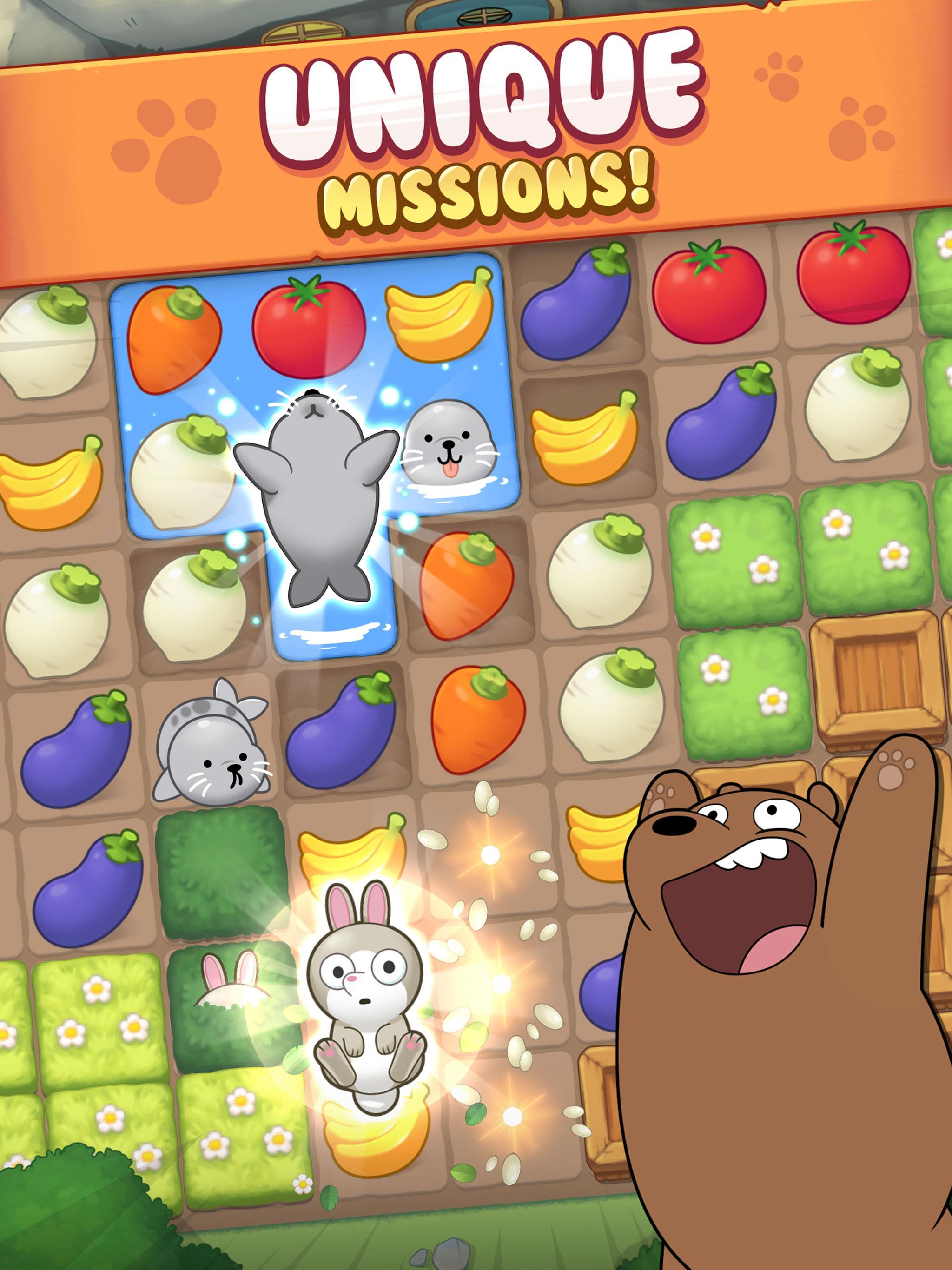 We Bare Bears Match3 Repairs Game Screenshot