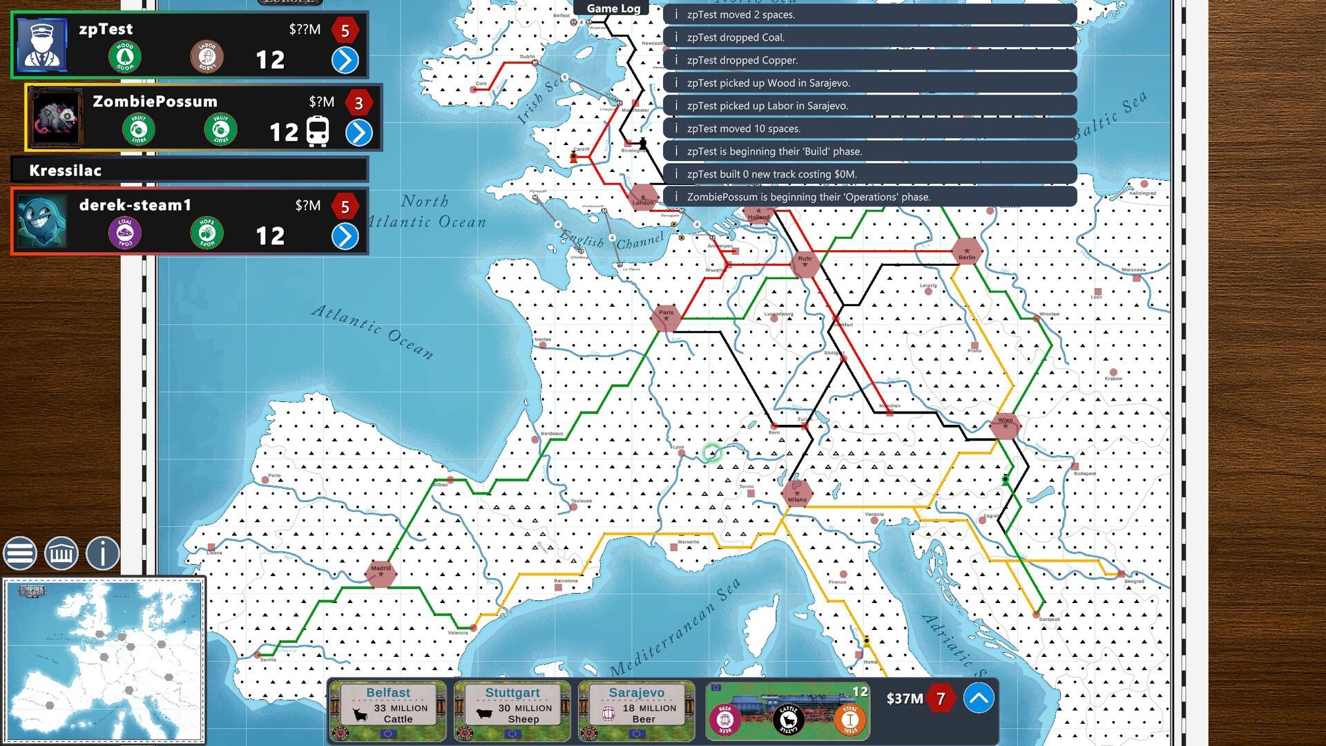 Empire Builder - Europe Game Screenshot
