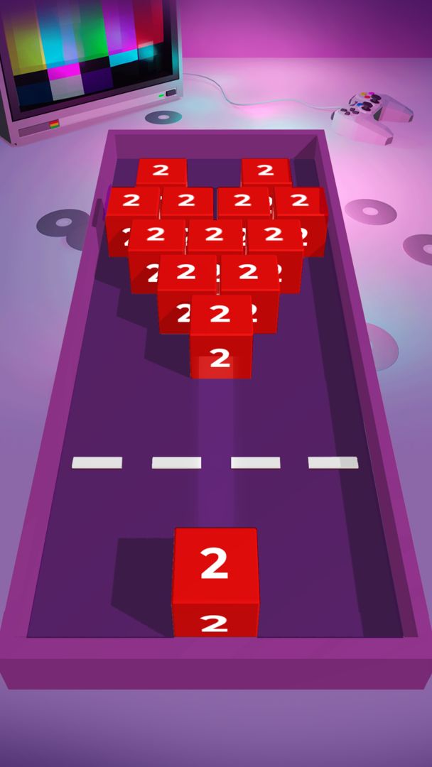 Screenshot of Chain Cube 2048: 3D merge game