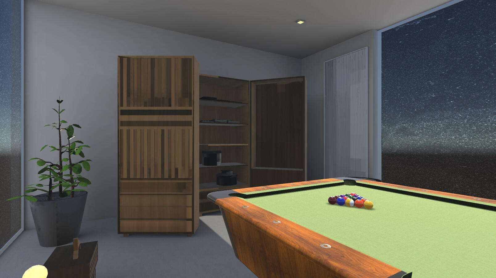 Screenshot of Pocketing the ball-Billiards Simulator