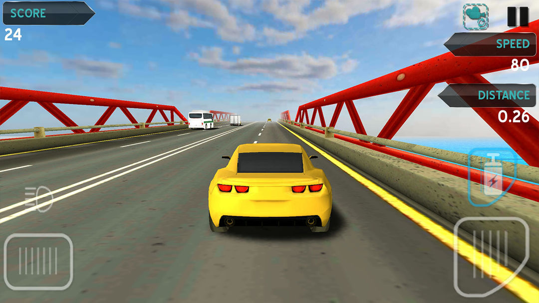 Traffic Racing Game On Beach screenshot game