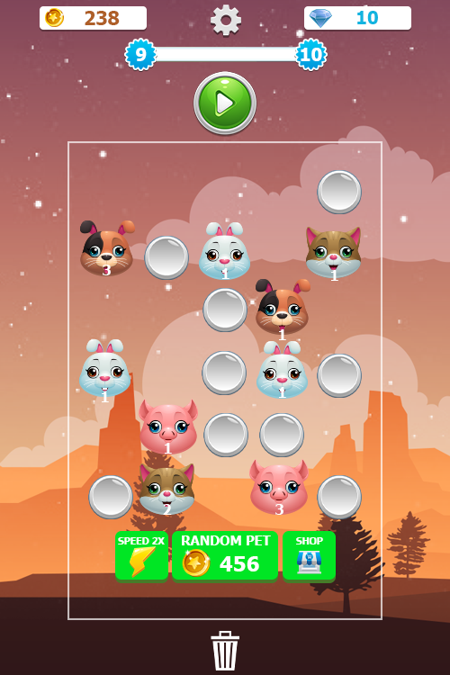 Cuplikan Layar Game Animals Merger