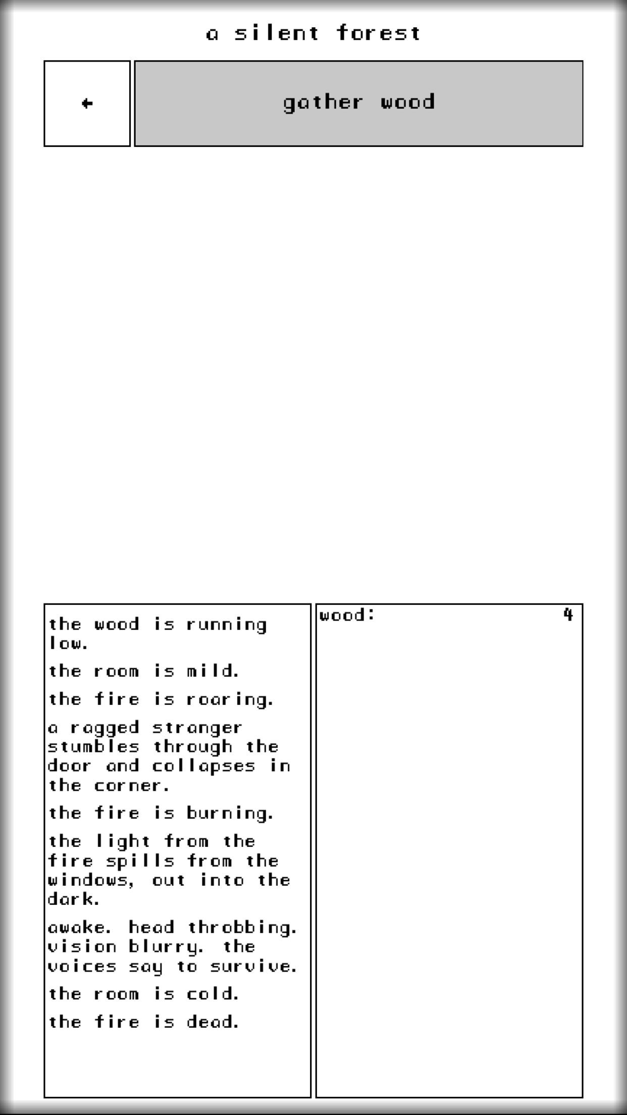 A Dark Room ® Game Screenshot