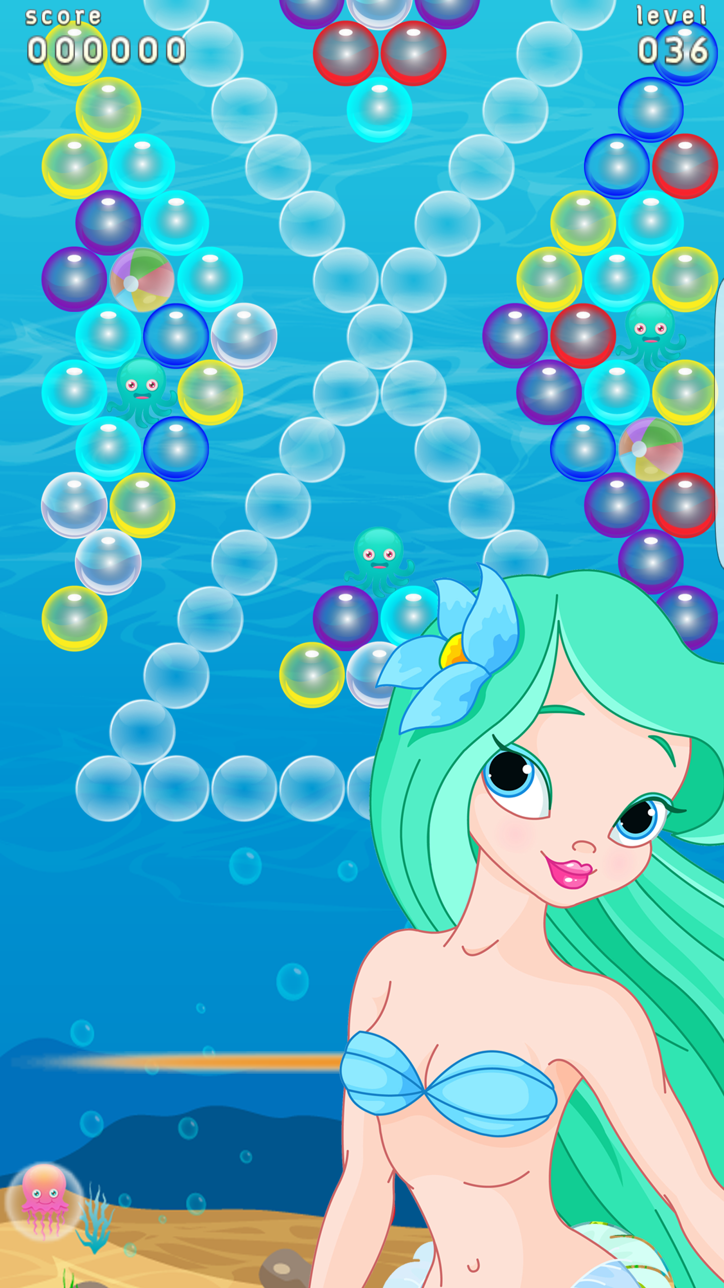 泡泡射擊 - 美人魚遊戲截圖