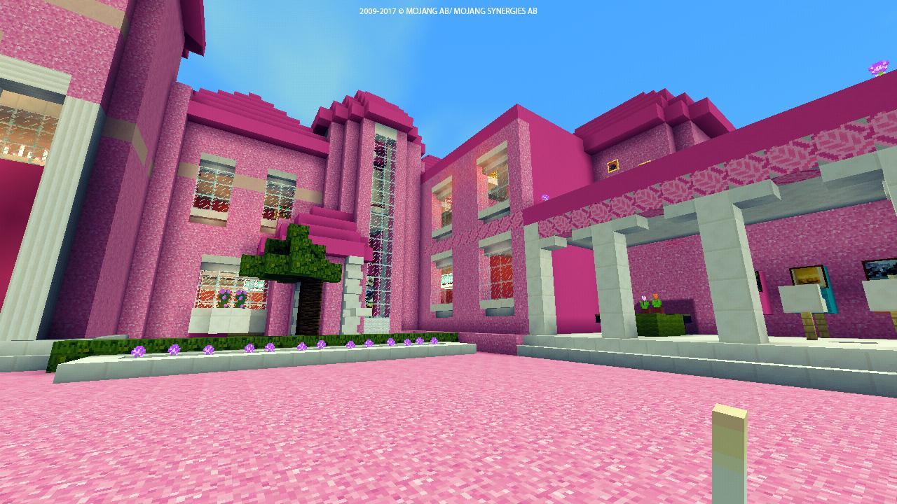 のピンクのプリンセスハウス2018地図！MCPEのキャプチャ