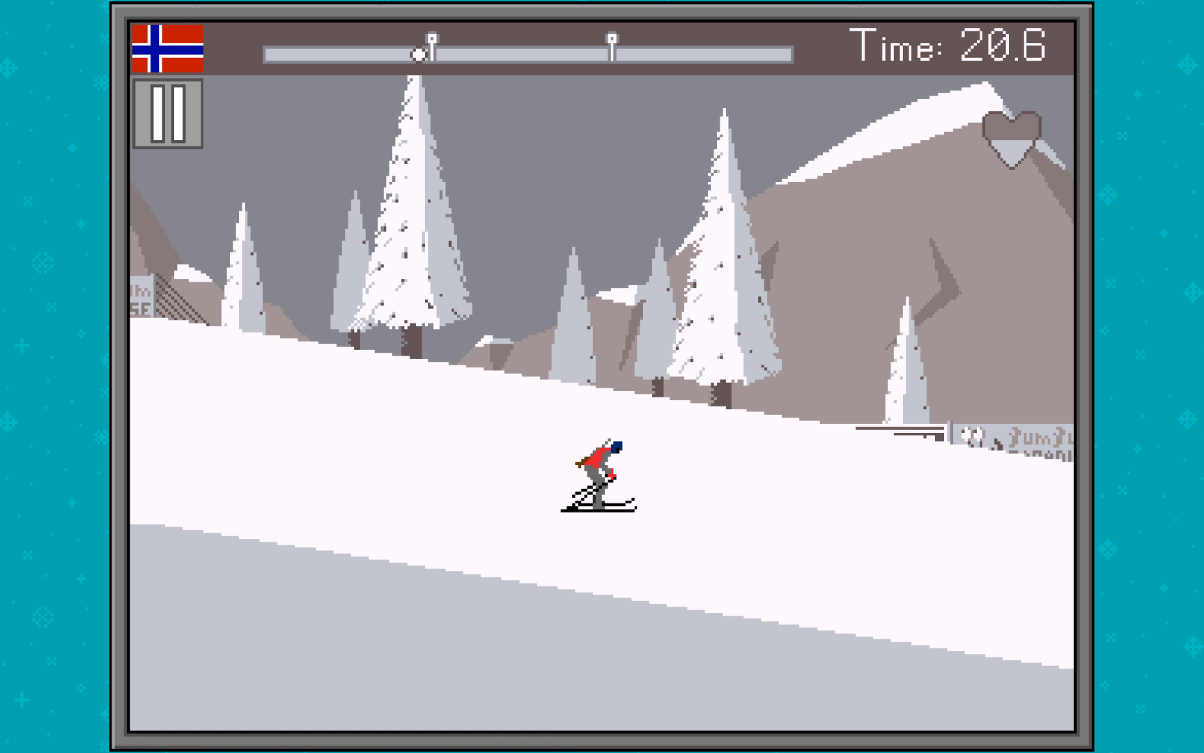 Retro Winter Sports 1986 Game Screenshot