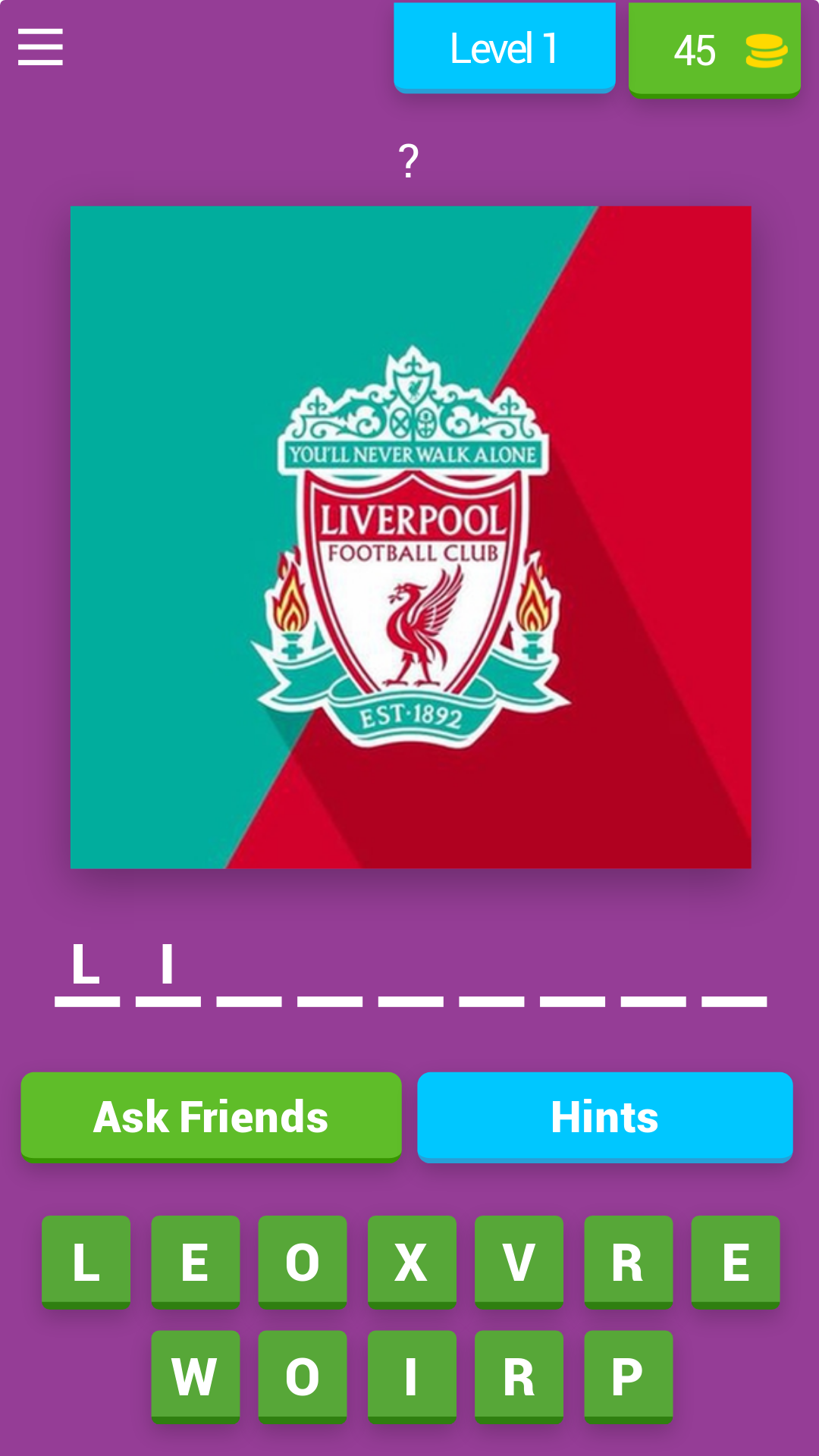 Скриншот игры English Premier League Quiz