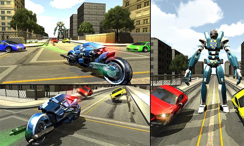 Police Moto Robot Superhero Game Screenshot