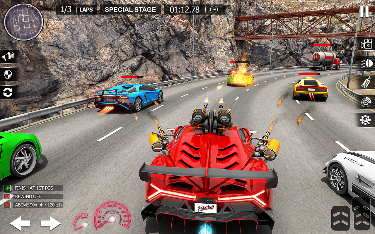 Jogo de carros de corrida com armas, Death Road Race Car Shooting