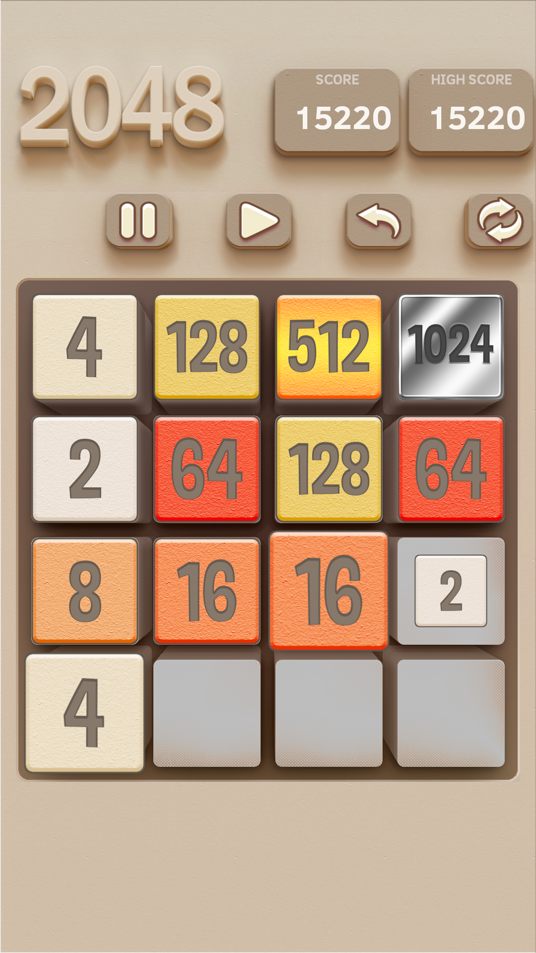 2048 Game Screenshot