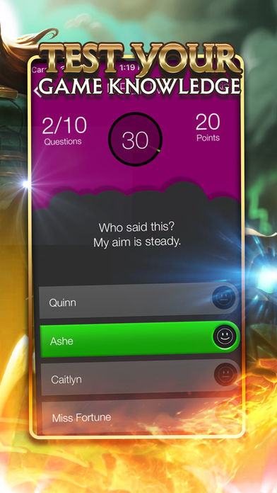 Quiz Character Trivia Pro "For League of Legends " screenshot game