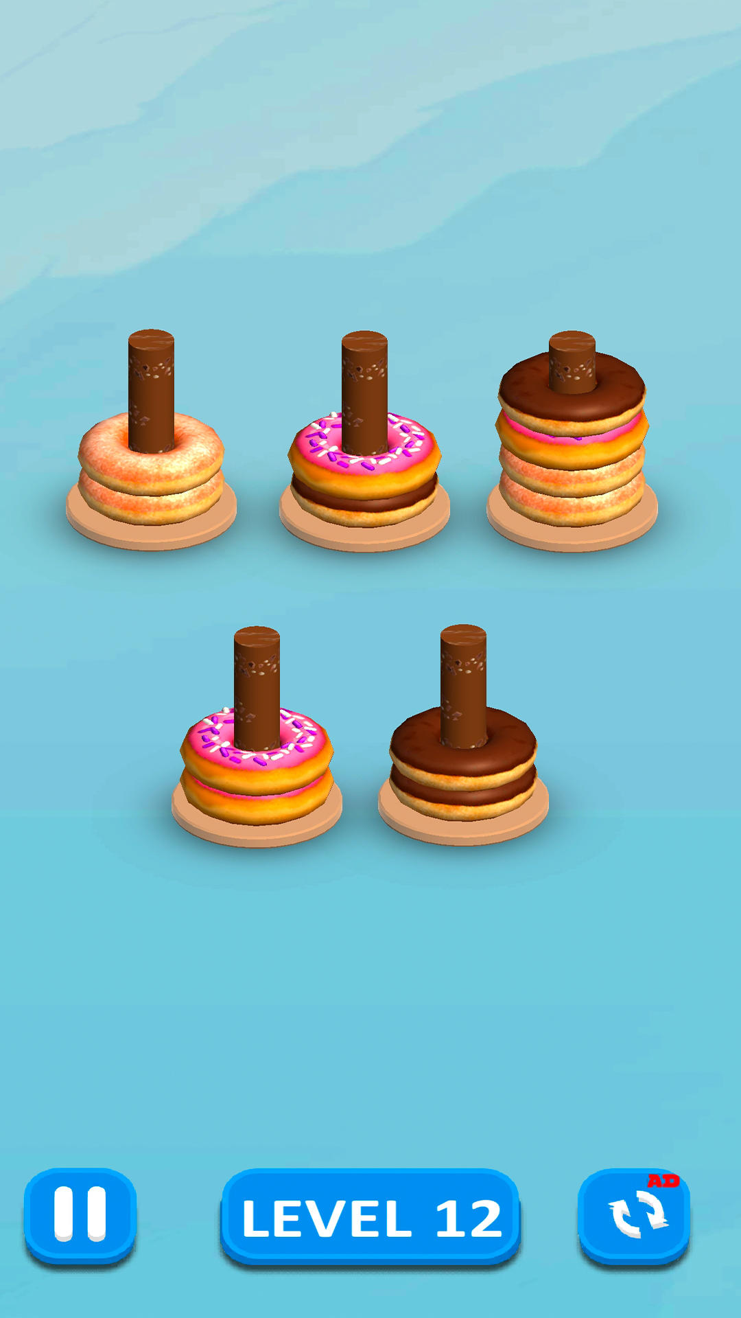 Donut Sort Color Puzzle Games Game Screenshot