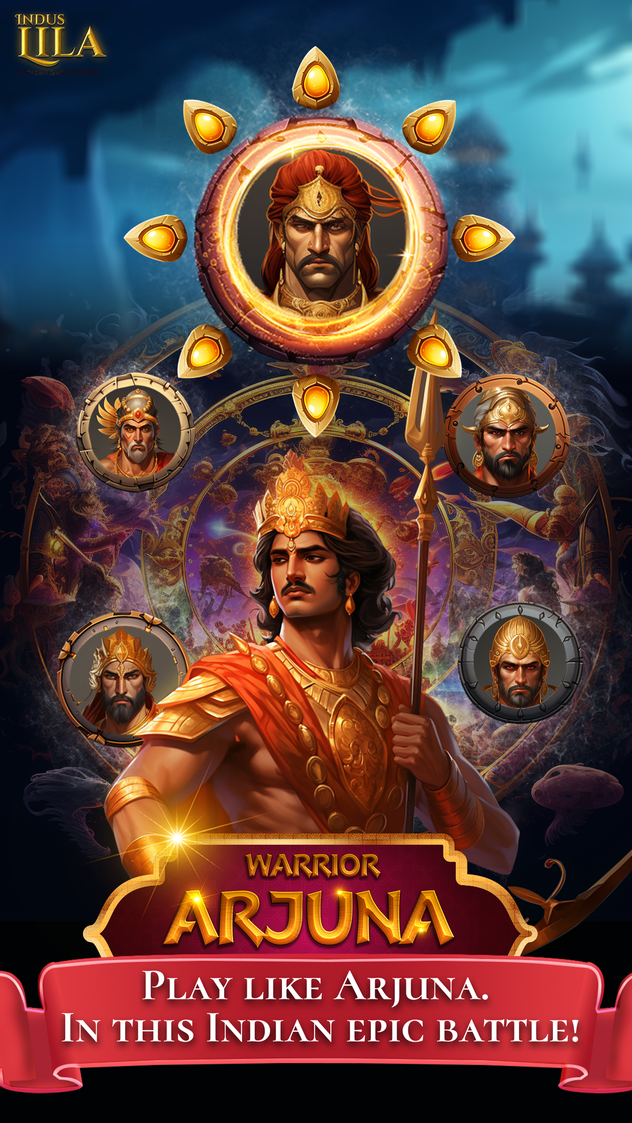 Captura de Tela do Jogo Warrior Arjuna: Game of Arrows