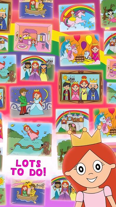 Princess Fairy Tale Coloring Wonderland for Kids and Family Preschool Ultimate Edition Game Screenshot