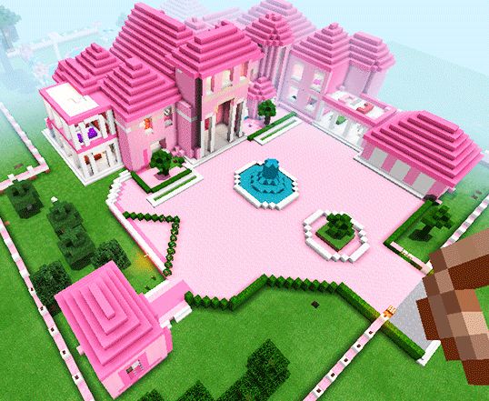 Screenshot of Pink dollhouse games map for MCPE roblox ed.