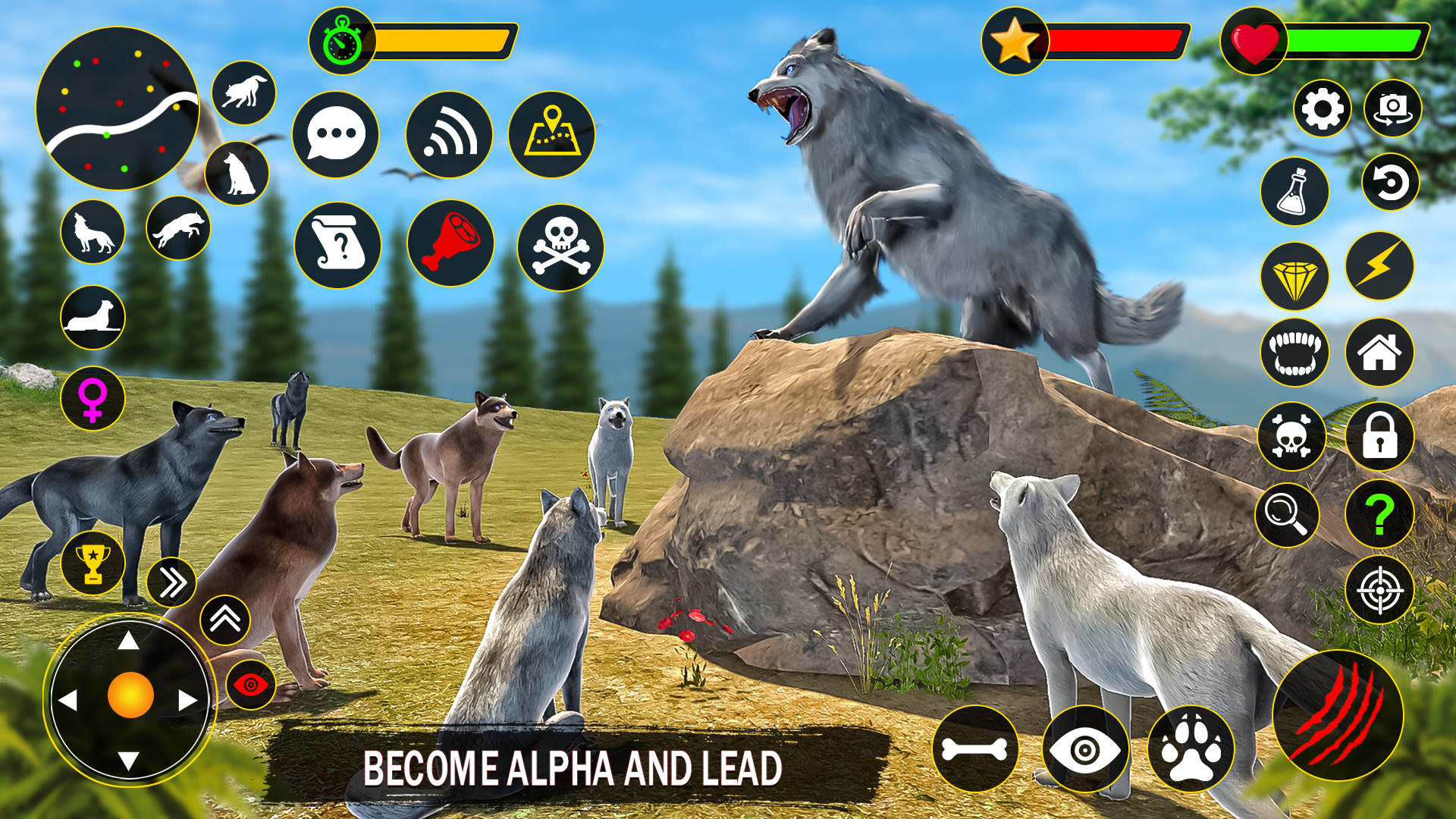 Screenshot 1 of The Wolf Simulator- တောရိုင်းဂိမ်း 13.0