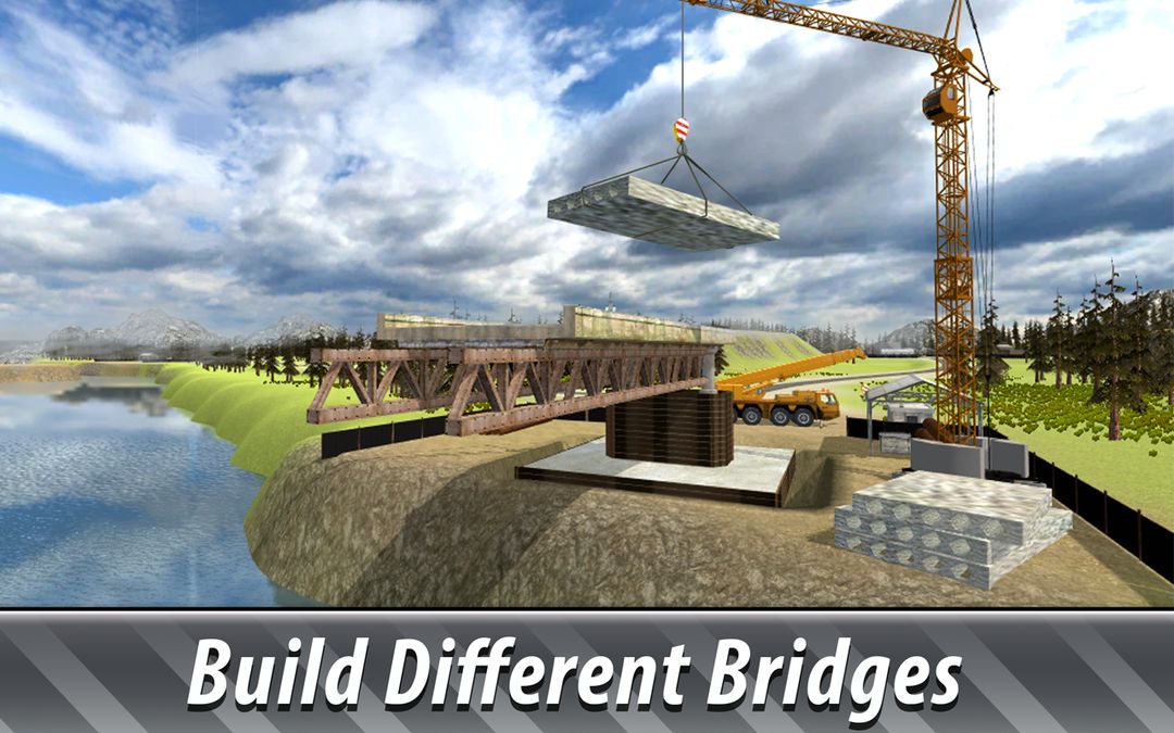 Brückenbau Kran Simulator 2 게임 스크린 샷