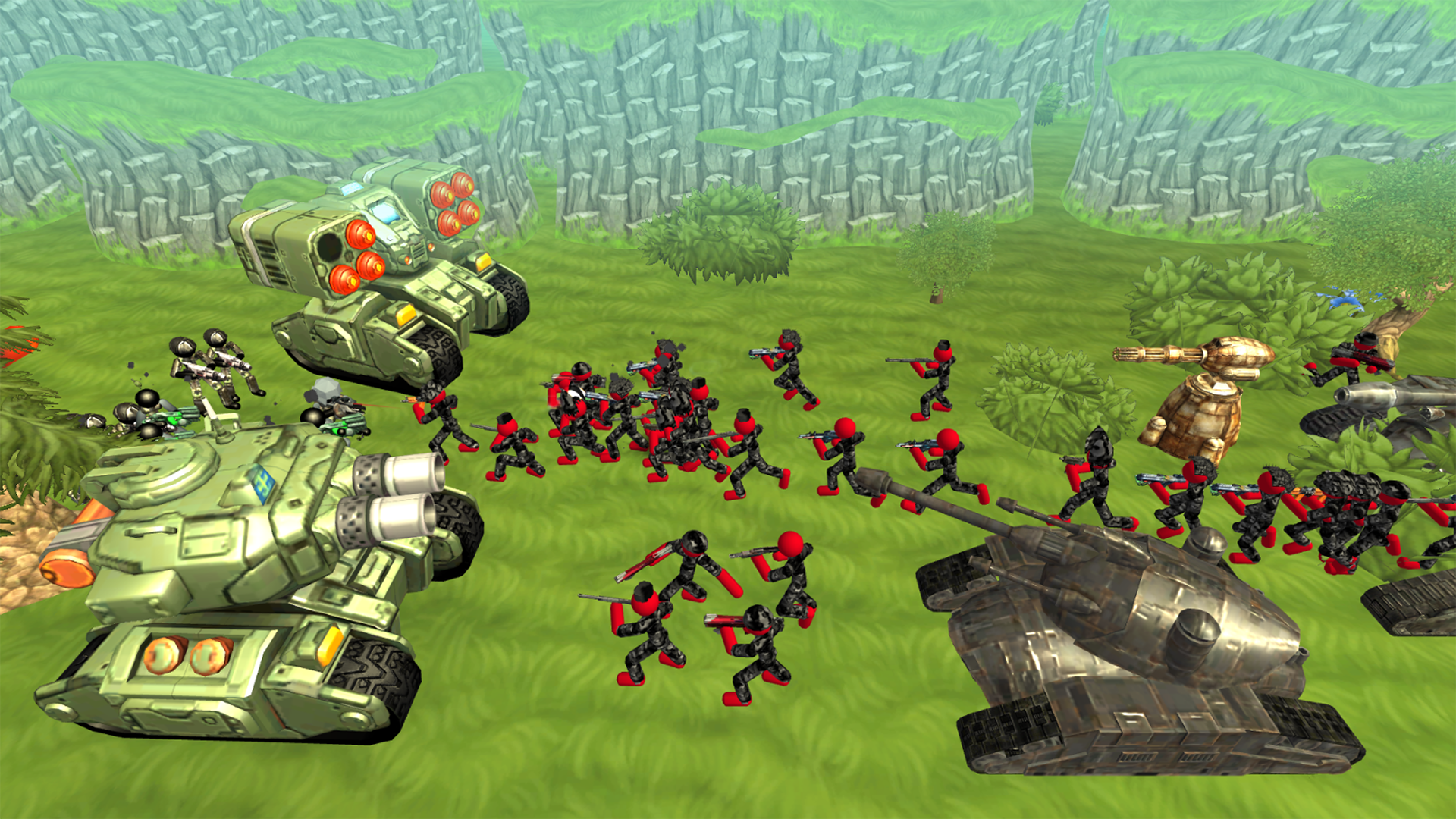 Stickman Tank Battle Simulator Game Screenshot